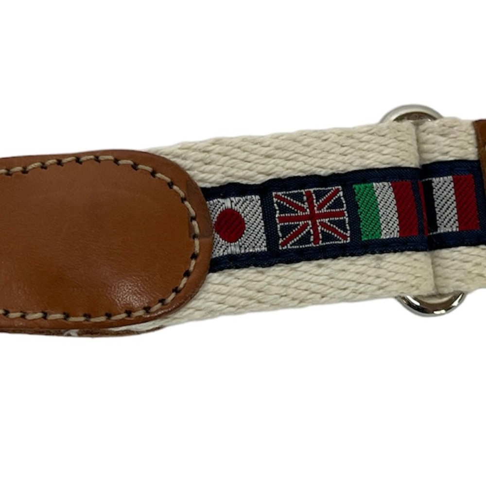 United Colors Of Benetton Flag Belt Italy Benetton 100% Cotton S Vtg 1980s - Picture 10 of 10